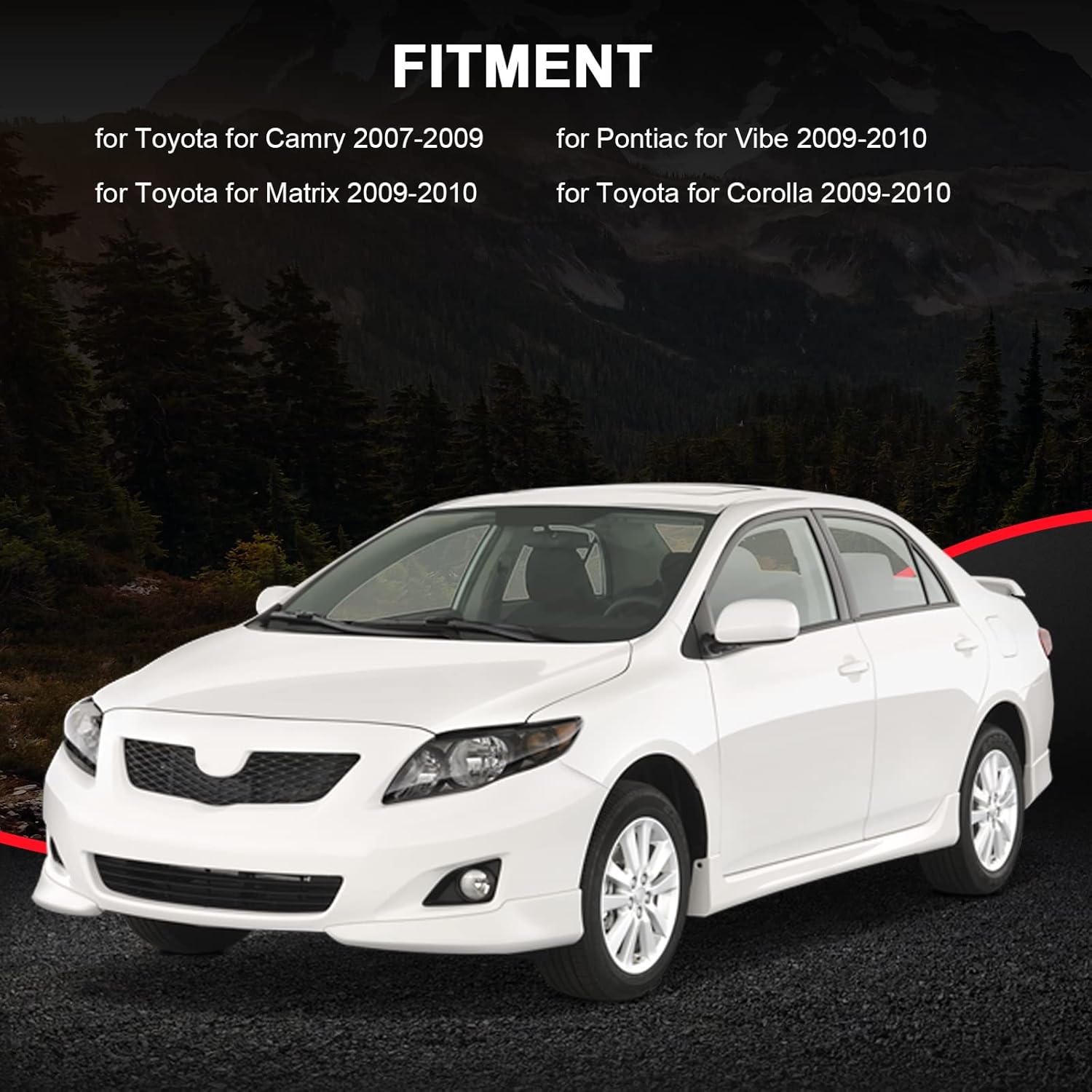 ALEGE New Alternator Replacement for Toyota Camry 2007-2009 for Pontiac Vibe 2009-2010 for Toyota Corolla 2009-2010 High Output Alternator Replace 11195 104210-4880 AL3321X