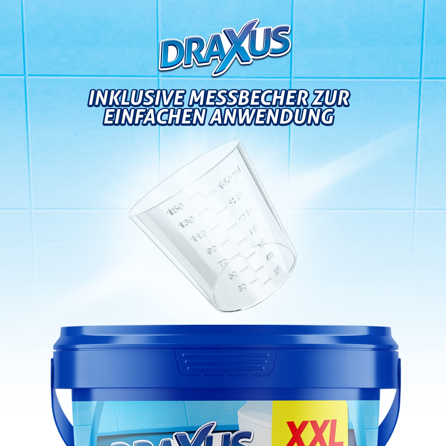 DRAXUS WC Schaum im XXL Pack (2,5kg), Extra Stark, WC Reiniger entfernt kraftvoll Kalk & Urinstein, Sorgt für Glanz und frischen Duft