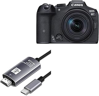 BoxWave Cable Compatible with Canon EOS R7 - SmartDisplay Cable - USB Type-C to HDMI (6 ft), USB C/HDMI Cable for Canon EOS R7 - Jet Black