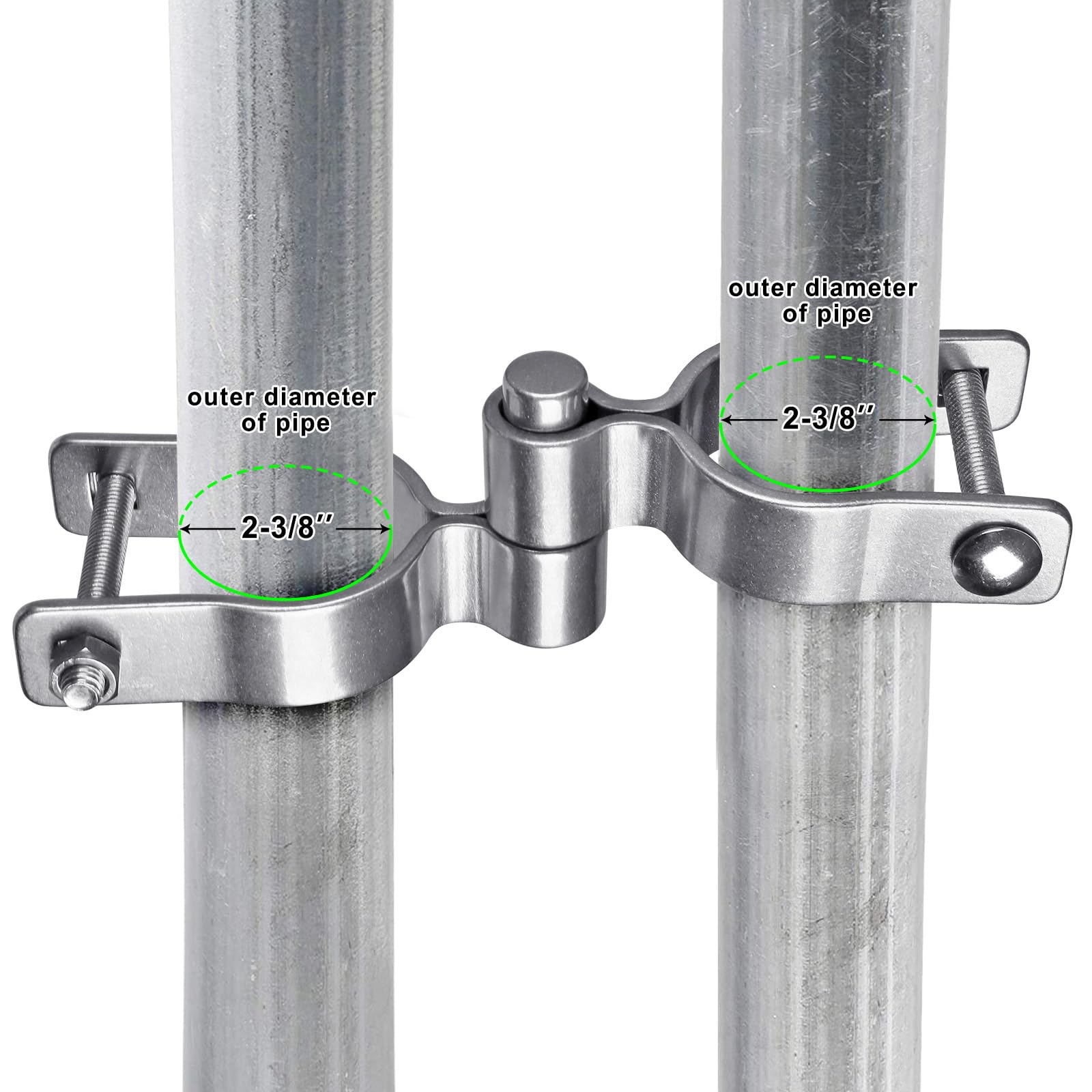 Insaga 2pcs Pipe Gate Hinge - Image 2