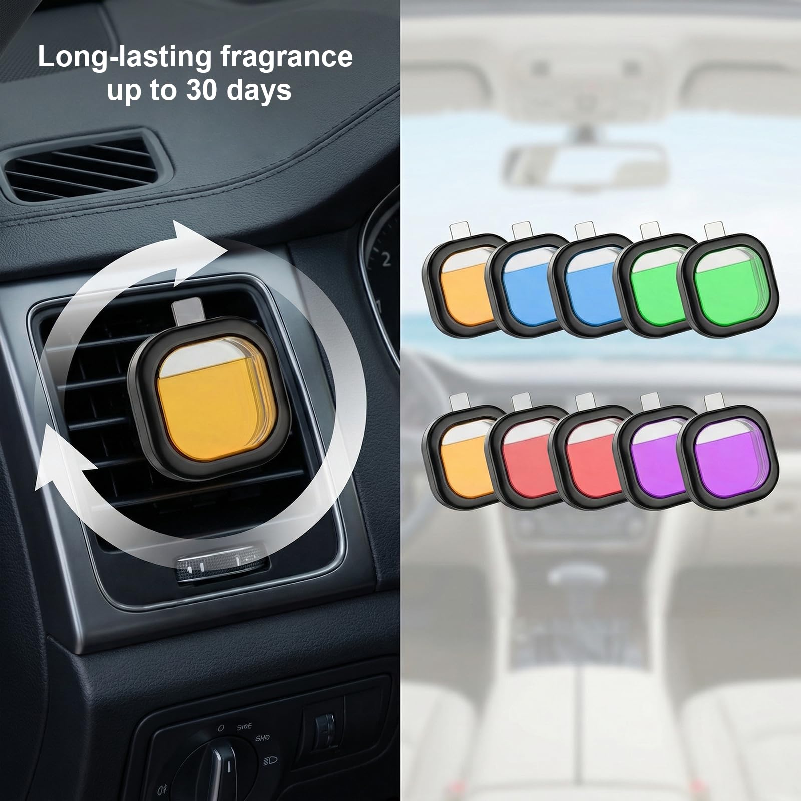 Pack of 10 Car Air Freshener, Clip Car Vent Air Fresheners, Long-Lasting Fragrance for Women Men — view 4