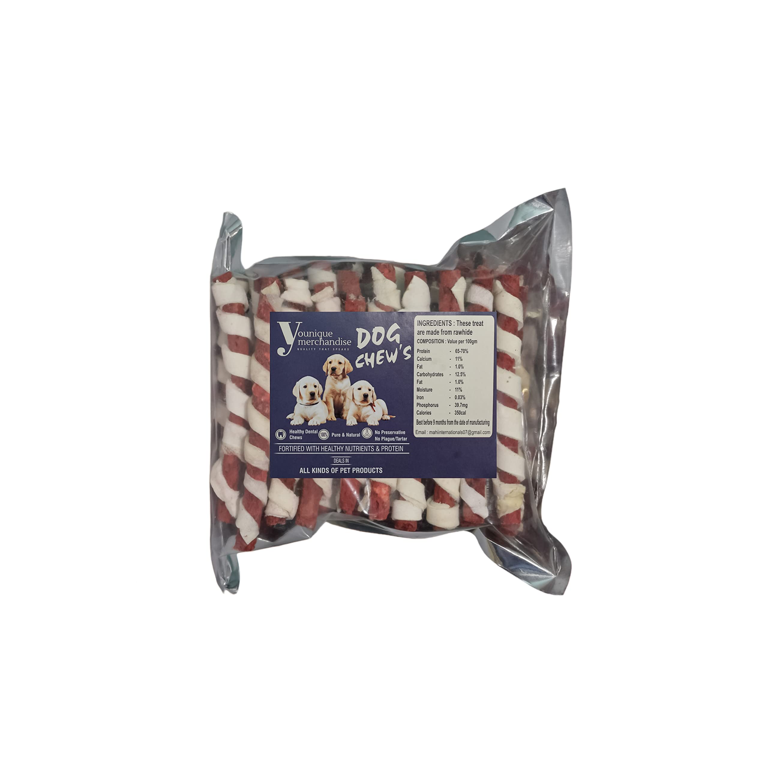 YOUNIQUE MERCHANDISE Mutton Spiral Munchie Sticks Dog Treat Snacks for All Breed Size� (Mutton, 250gram) (B09PV6LY3B) Amazon Price History, Amazon Price Tracker