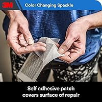 Vista 3 de 3M Kit de reparación de paneles de yeso de alta resistencia con compuesto Spackling que cambia de color, 12 onzas, incluye espátula, parche