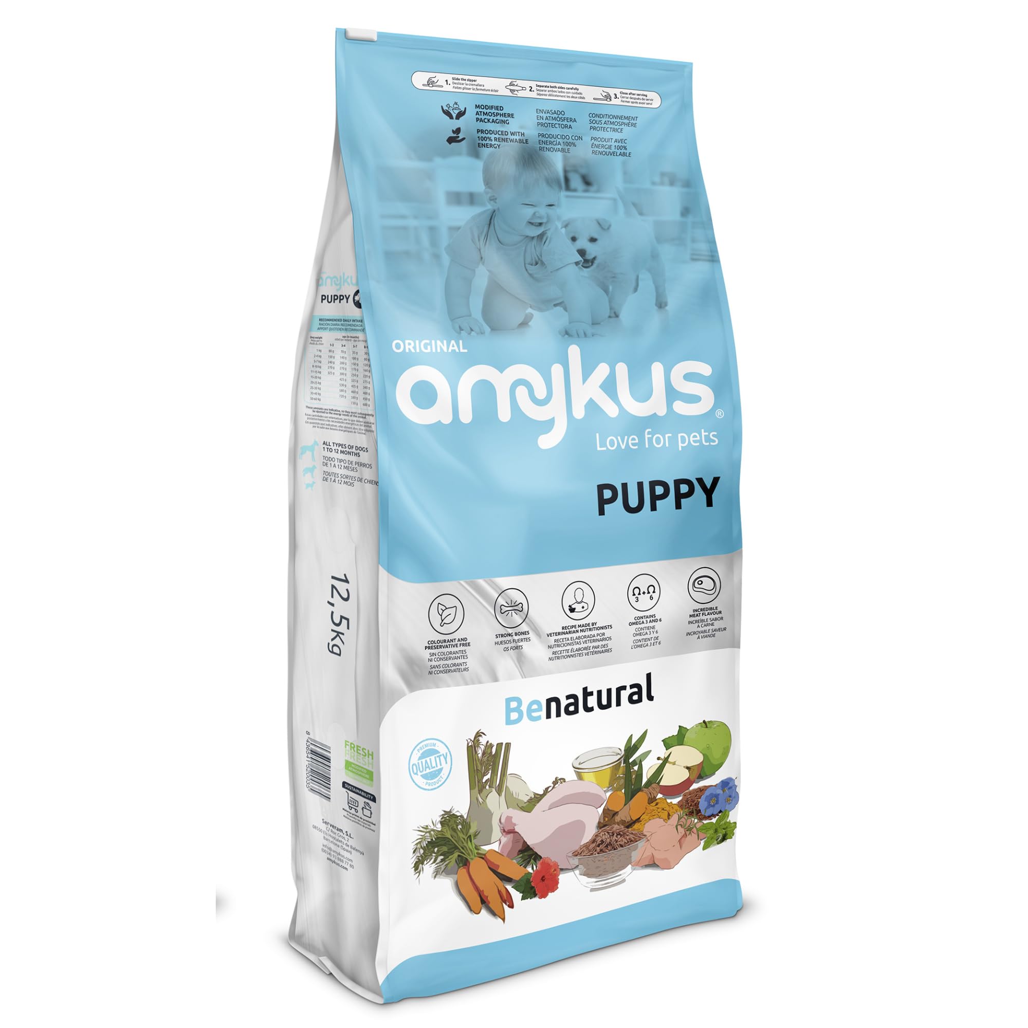 Original Puppy 12,5 kg Pienso para Perros Cachorros de Cualquier Raza, Altamente digestible con Pollo y Arroz