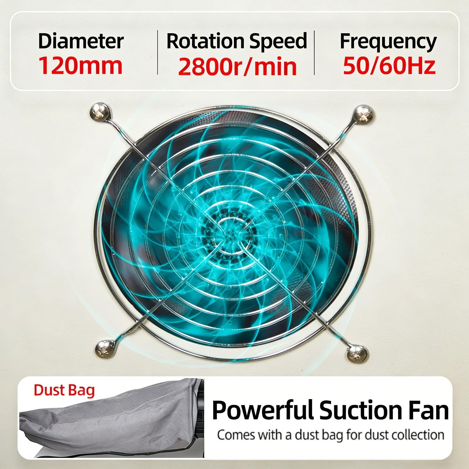 Sandblaster - Aspiratore a LED ad alta resistenza con finestra trasparente per smerigliatura, incisione, lucidatura, foratura e taglio