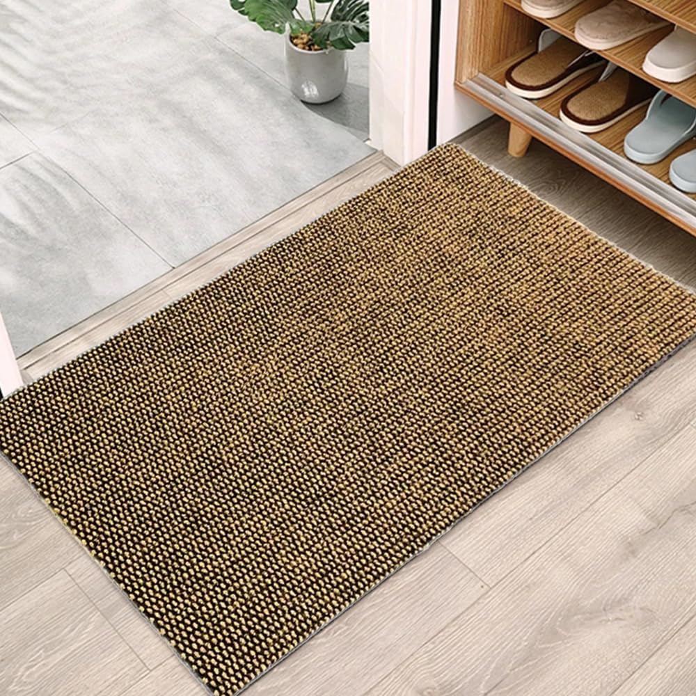Front Door Mat Outdoor Indoor Entrance Thick Non Slip Welcome Mats for Home Entrance Inside Outside Entryway (19.69""X31.5"") (browm, 1.64x2.62 ft), BLMD001