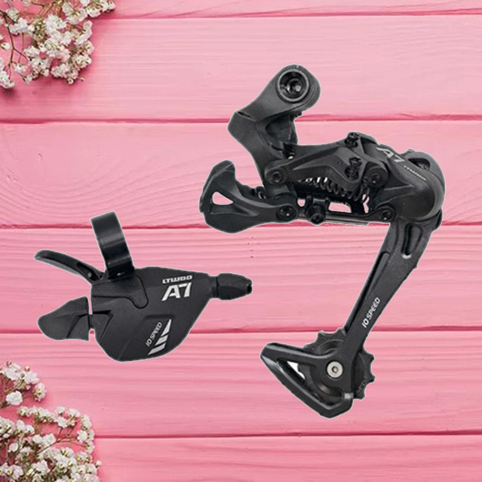 Dérailleur arrière à longue cage pour vélo - Montage direct - 10 vitesses