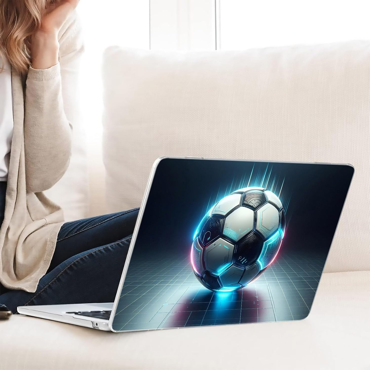 Compatible with MacBook Neo 13-inch, Hard Shell Case with Keyboard Cover and Screen Protector (A3404 A18 Pro chip, 2026 Release) - Soccer MC23342