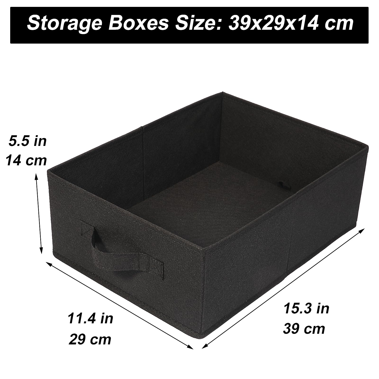JAKAGO Wardrobe Storage Organiser 4 Pack,Foldable Superior Clothes Drawer Organisers 39 x 29 x 14 cm - Image 3