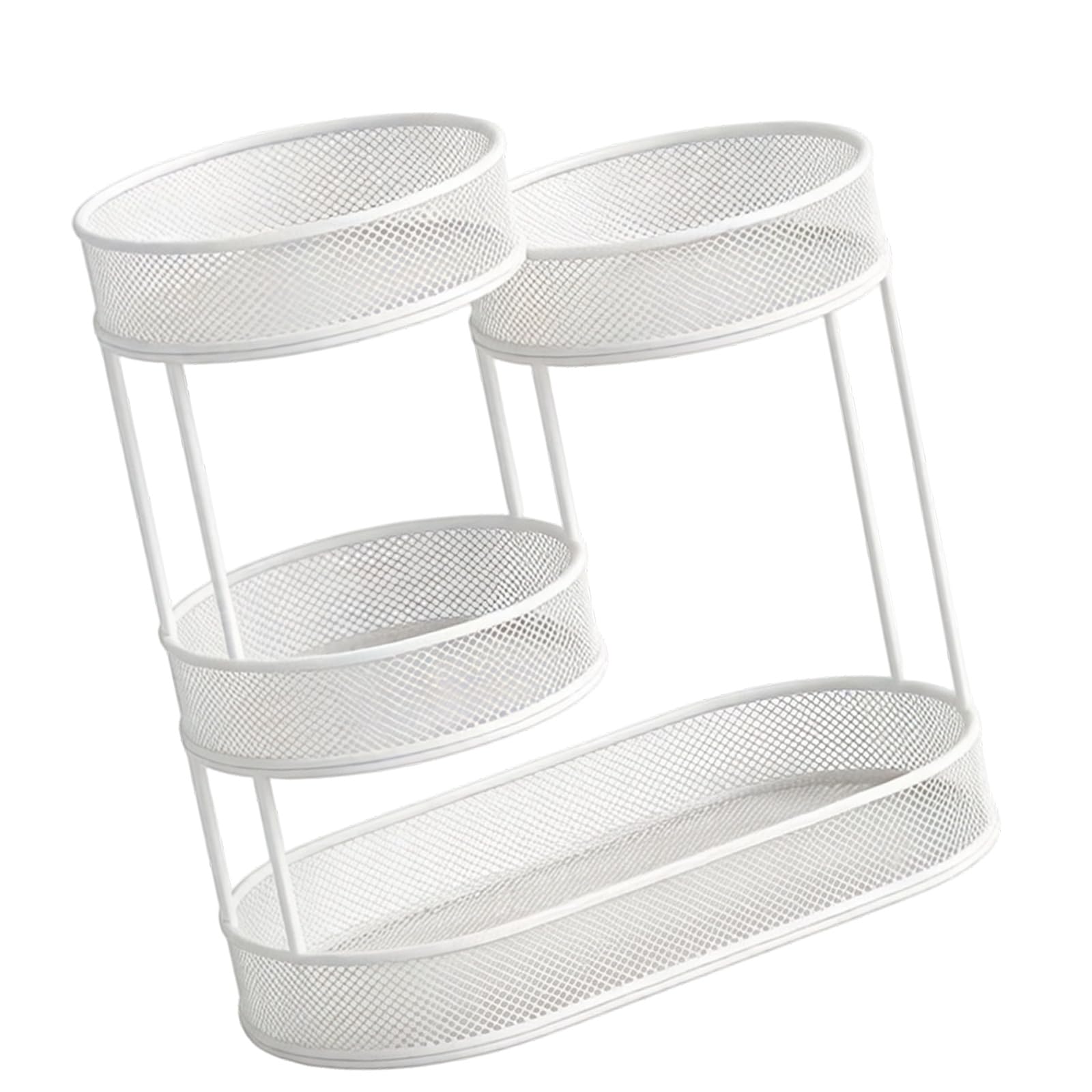 Zxfdsfdbnm 4 Tiers Tabletop Fruit and Organizer with Mesh Baskets, Coffee Table Stand for Tidy Counter Display and Serving Stacked Mesh Fruit Basket Stand Countertop Organizer Coffee Table Serving