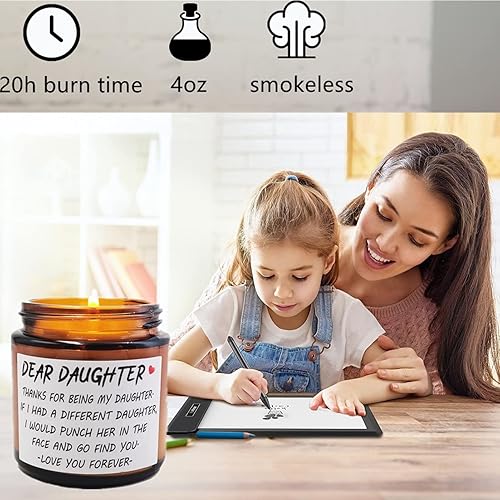 Miniatura 4 de Velas de cumpleaños para hija adulta, 13, 16, 18, 21, 30, regalo de feliz cumpleaños para hija, hijastra, regalos para hija de mamá y papá para