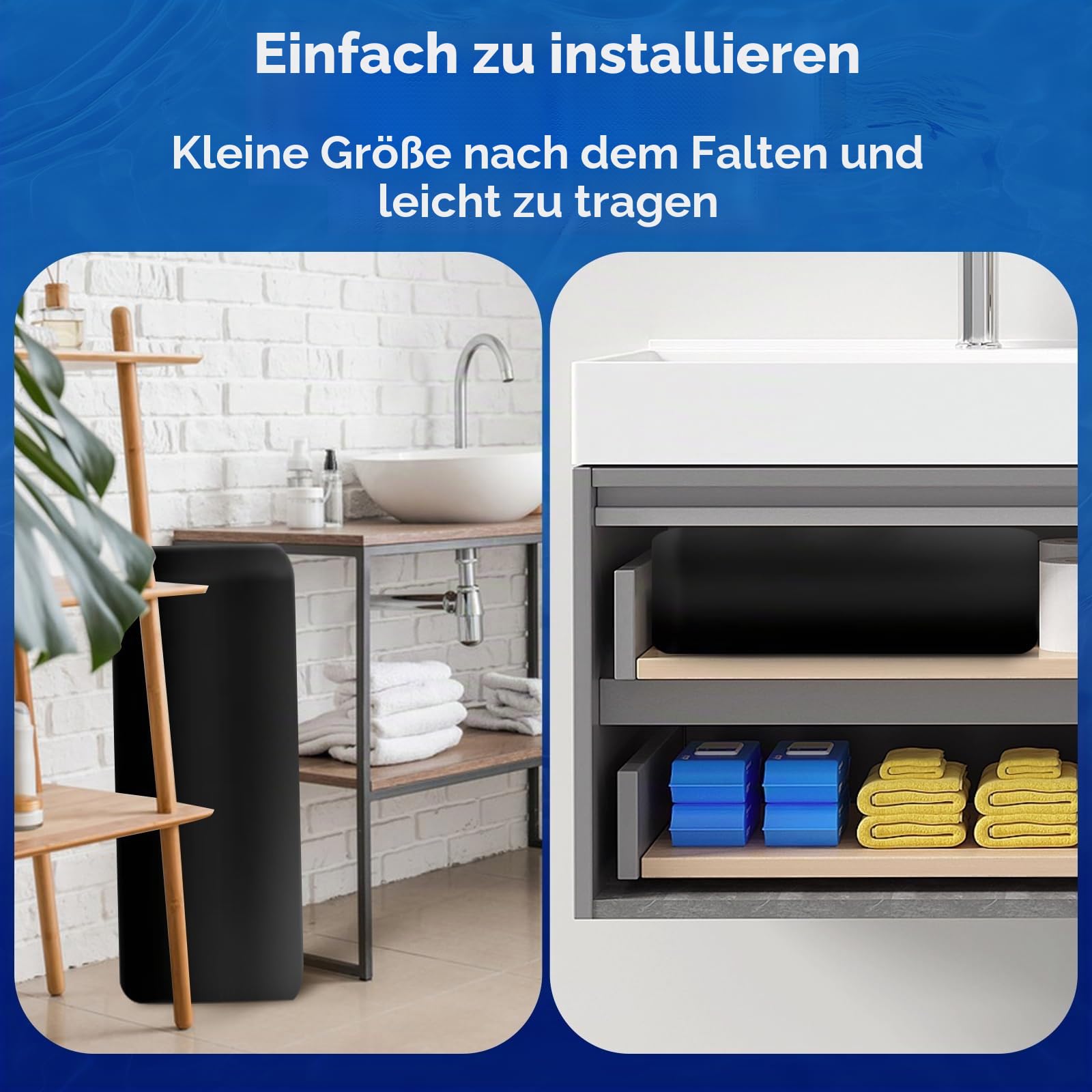 Tragbare faltbare Badewanne, separates Familienbadezimmer, SPA-Wanne, Einweichen, Stehbadewanne für Duschkabine, effiziente Temperaturaufrechterhaltung, ideal für heißes Bad, Eisbad