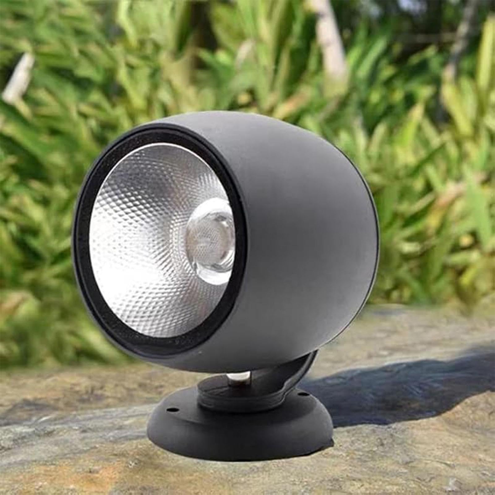 Faro Rotante - Faretto A Fascio LED Luci, Luce per Esterni COB per Alberi da Giardino AC85-265V, Fari LED da Giardino Impermeabili IP65, per Decorare Cortili, Hotel(Warm Light,10W-AC85-265V)