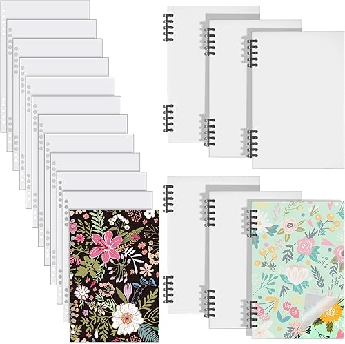 Fulmoon 6 cuadernos de sublimación en espiral A5, cuaderno de sublimación, diario en espiral de sublimación con 24 tapas en blanco de sublimación