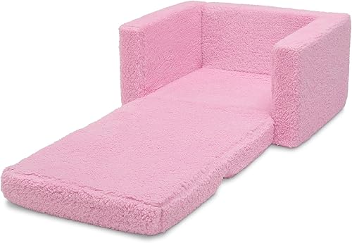 Miniatura 13 de Delta Children Cozee - Silla convertible 2 en 1 de sherpa abatible para niños, color rosa Rosa,Gris,https://www.amazon.com/dp/undefined