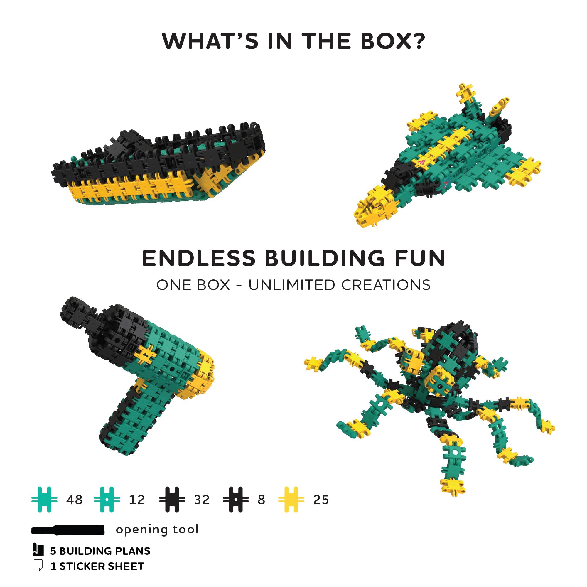 Nano Clics Creative Builders 125, construction toys for children ages 8 and up, creative educational toys in a 125 piece set - Image 4