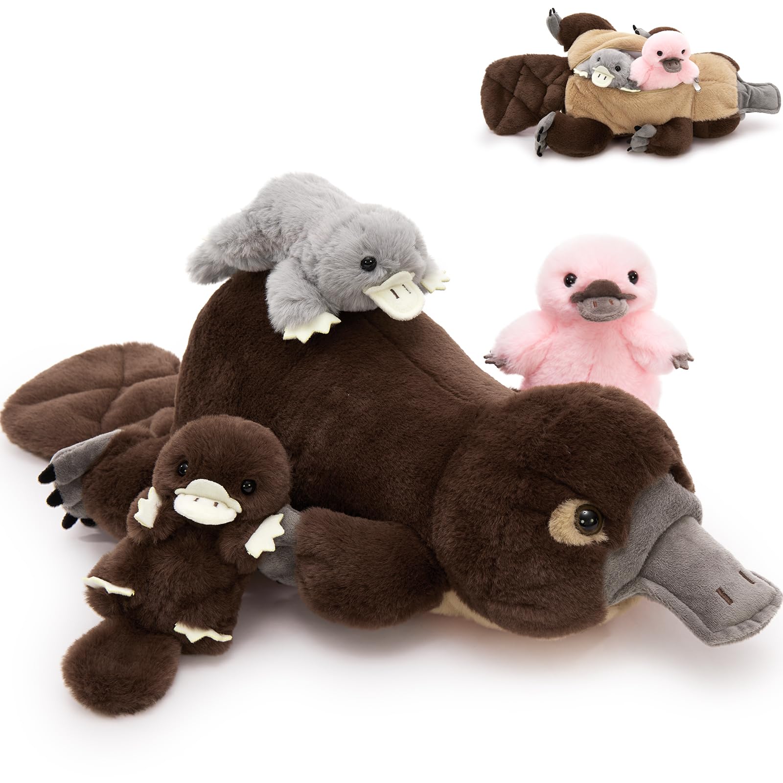 MorisMos 4Pcs Big Spider Teddy Soft Toy, 40cm Big Spider with 3 Cuddly Baby Inside, Large Fluffly Realistic Kawaii Plush Gift for Kids Birthday — view 20