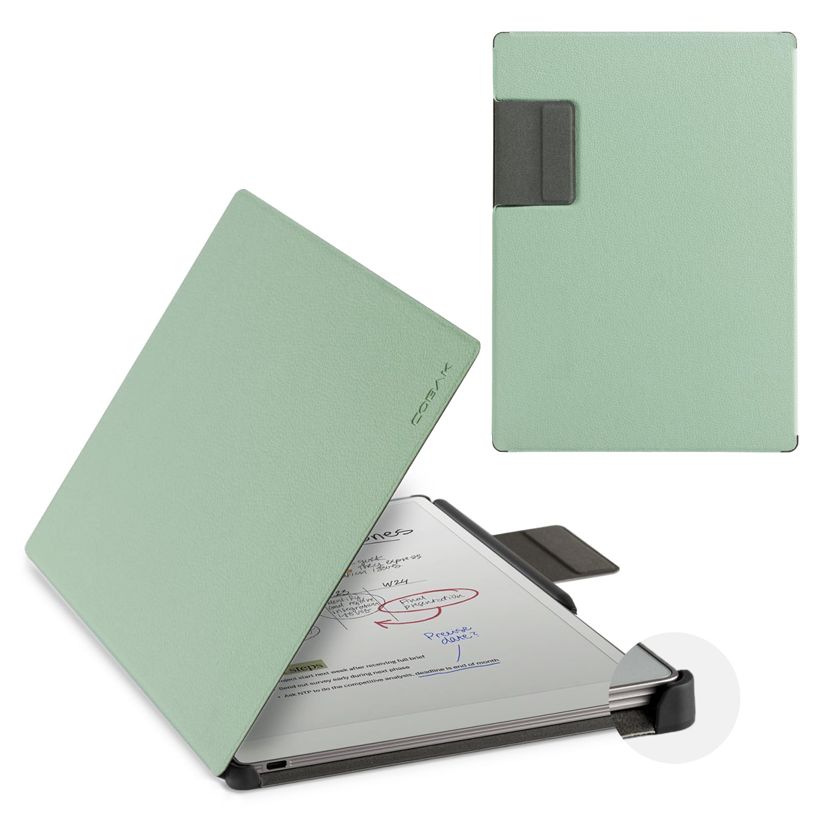 CoBak Premium Magnetic Case for Remarkable Paper Pro 2024 Released 11.8 inch, PU Leather Smart Auto Sleep/Wake Book Folio Cover with Corner Protection
