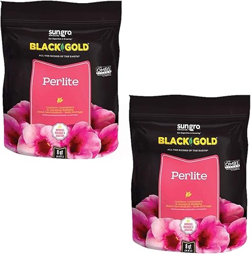 Sun GRO Horticulture SUNGRO Horticulture 1490102.Q08P Perlita de oro negro, 8 cuartos de galón (2)