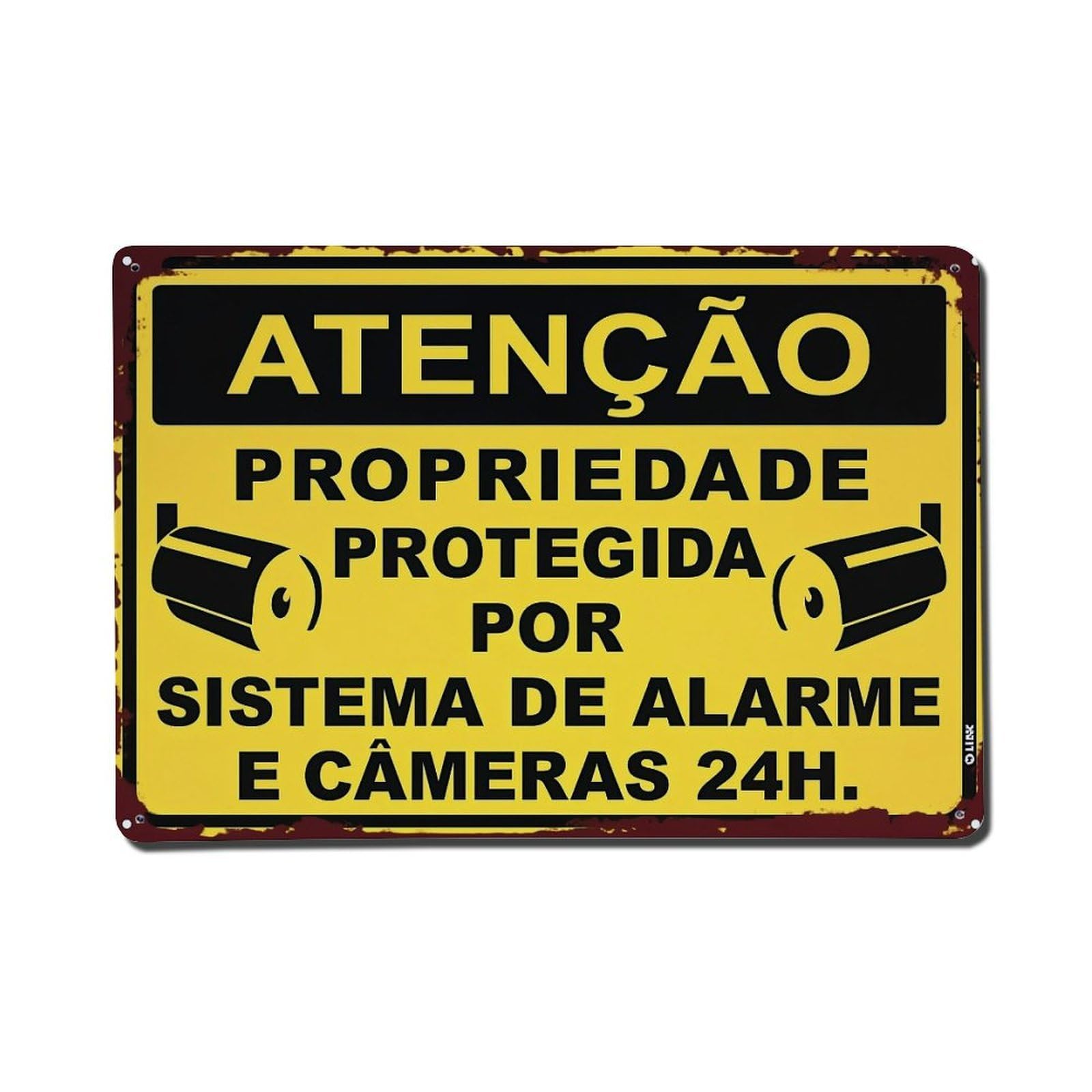 Attention Property Protected By Alarm Cameras Metal Tin Sign Plaque
