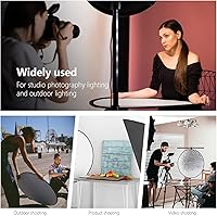 Vista 6 de NEEWER Difusor de luz reflector de luz de 32 pulgadas80 centímetros 5 en 1 plegable multidisco con bolsa, translúcido, plateado, dorado, blanco