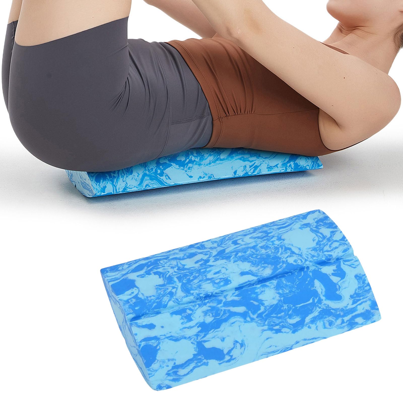 Yoga Pilates Set zum Dehnen und Mattenübung, 2-teiliges EVA-Schaum-Neigbrett und halbrunder Positionierungsblock