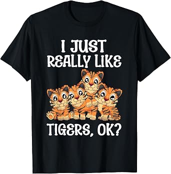 Tiger Lover Kids Tiger Girls Wildcat Cute Tigers T-Shirt