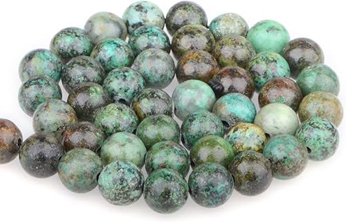 Miniatura 2 de Bymitel 60 cuentas de piedra sueltas y auténticas naturales, redondas, espaciadores de piedras preciosas para hacer joyas de 15.5 pulgadas por hebra