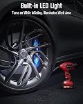 AVID POWER Tire Inflator Portable Air Compressor, 20V Cordless Car Tire Pump, Rechargeable Battery Powered Air Compressor w/12V DC Adapter, Digital Pressure Gauge