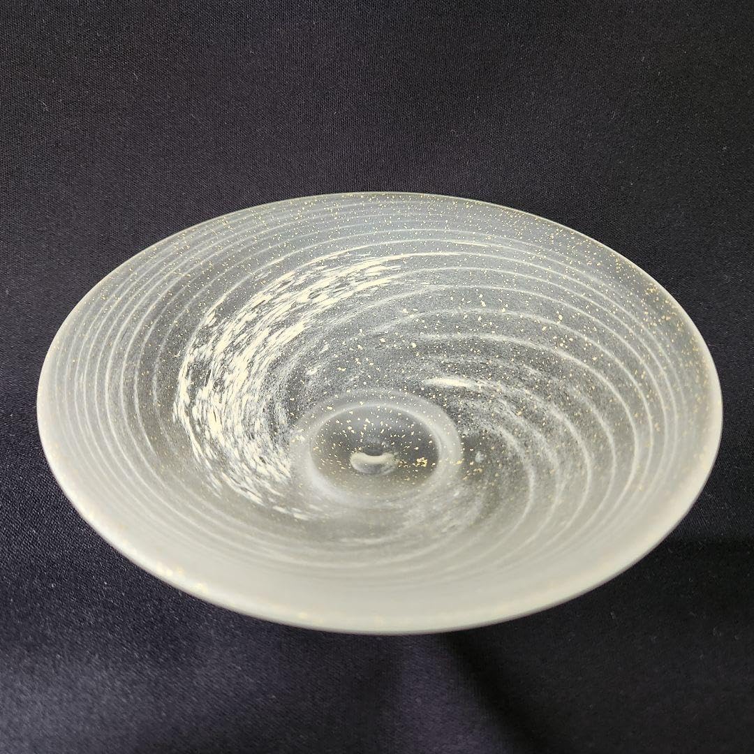 Amazon.co.jp: 上野良樹 造 金彩 箔散 平茶碗 硝子製 : おもちゃ