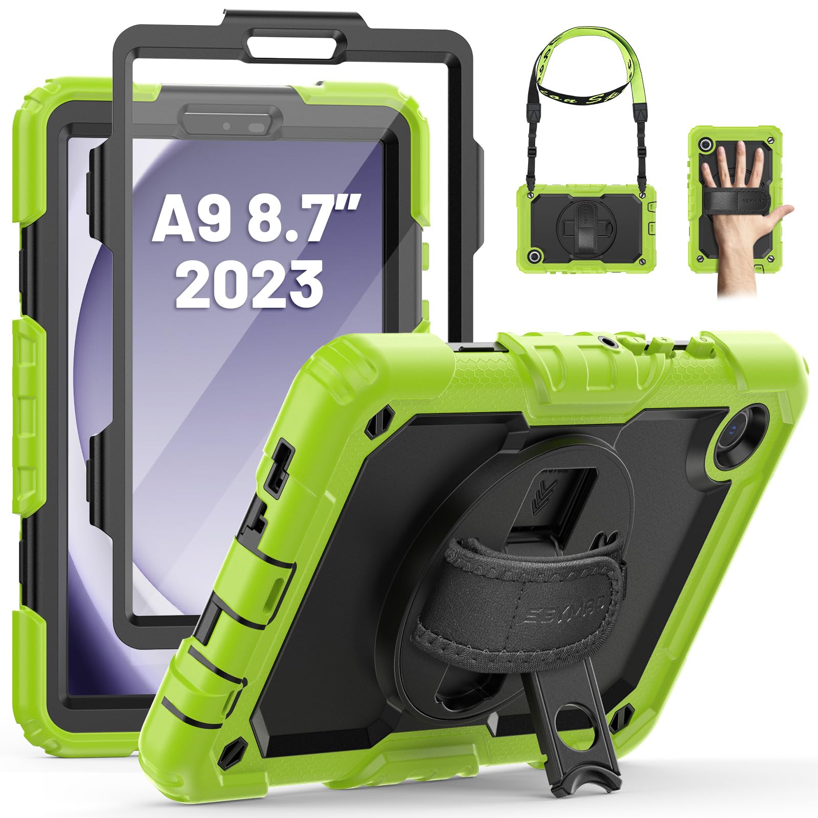 SEYMAC Cover per Samsung Galaxy Tab A9-8,7 Pollici 2023, Verde