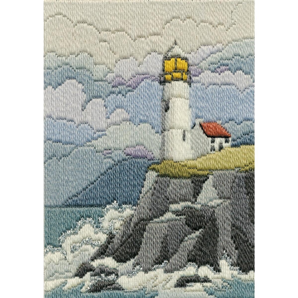 Bothy Threads Langstich-Set 'Winter An Der Küste' – 24x17 Cm, Inkl. Wolle Und Nadel
