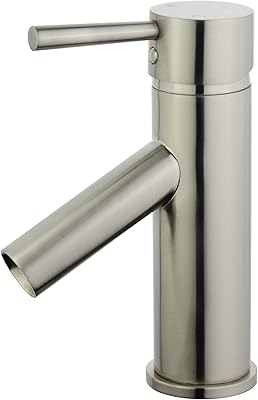 Bellaterra Home 10198-BN Malaga Single Handle Bathroom Vanity Faucet in Brushed Nickel