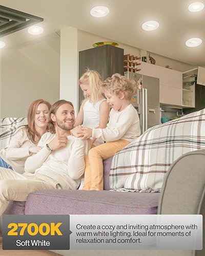 Miniatura 4 de Sunco - Luces LED para lata, cardán retrofit de globo ocular, luces empotrables de 5/6 pulgadas, regulables, 12 W = 60 W, 2700 K blanco suave, 800