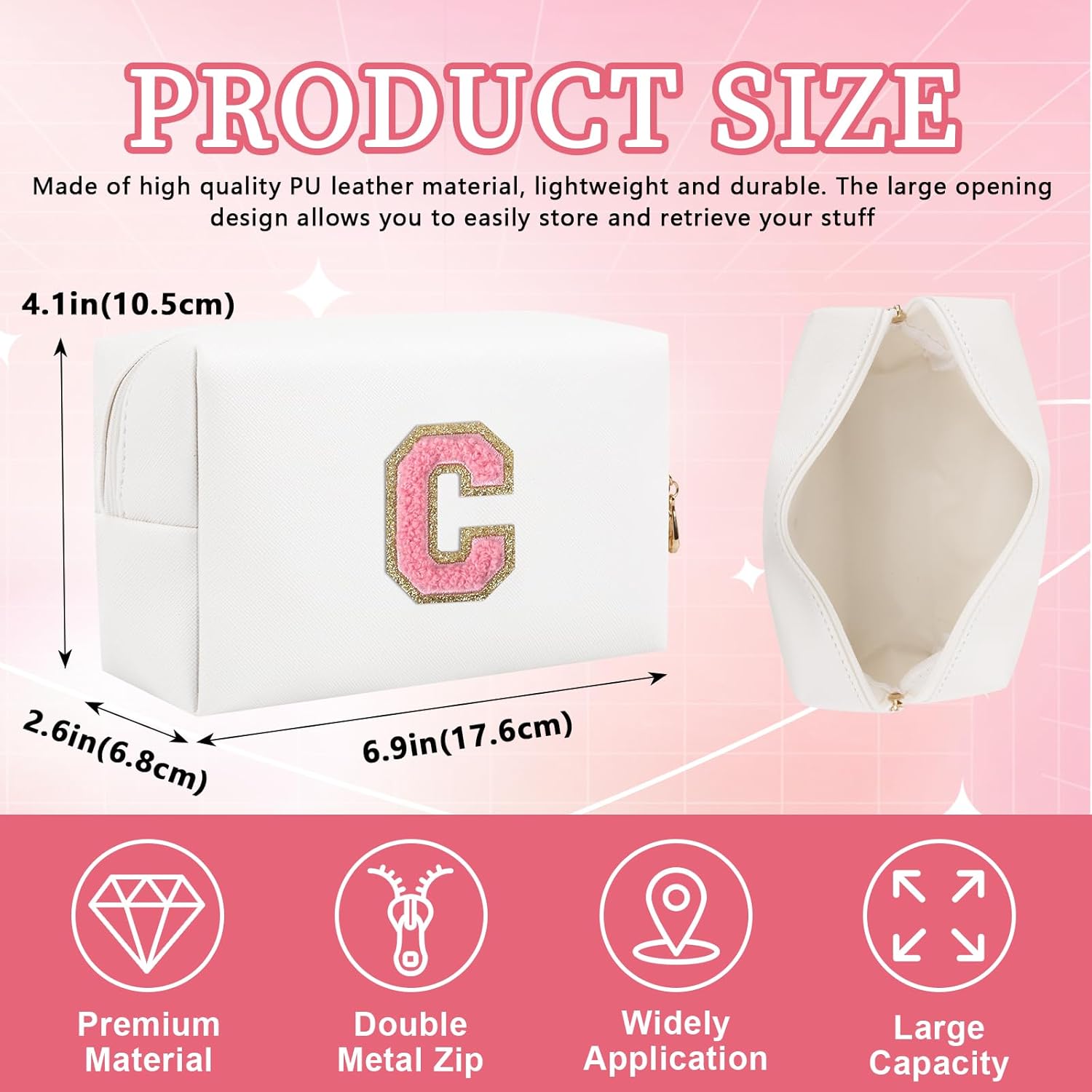 Preppy Personalized Chenille Initial Makeup Bag 3 71p7PVTHAQL. AC SL1500