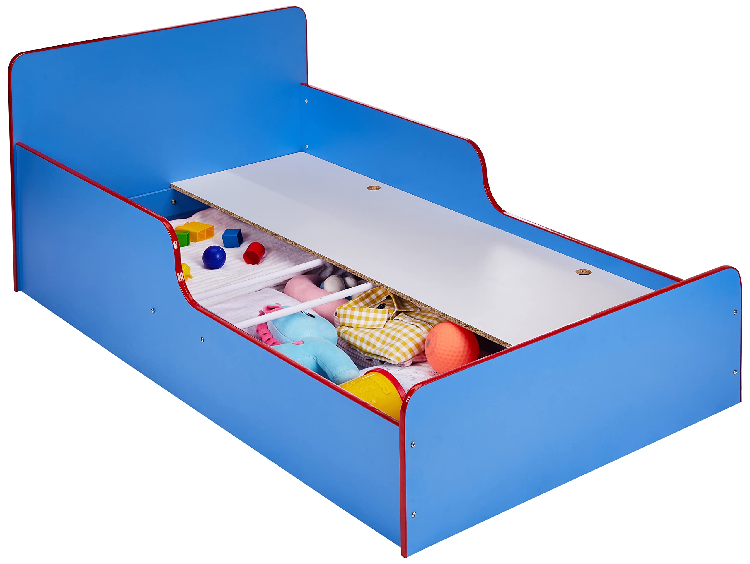 Amazon Brand - Solimo Phobos Engineered Wood Kids Bed with Storage (Matte Finish, Blue) - Image 9 thumbnail