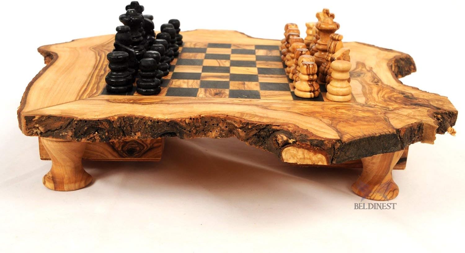 Beldinest Olive Wood Chess Set