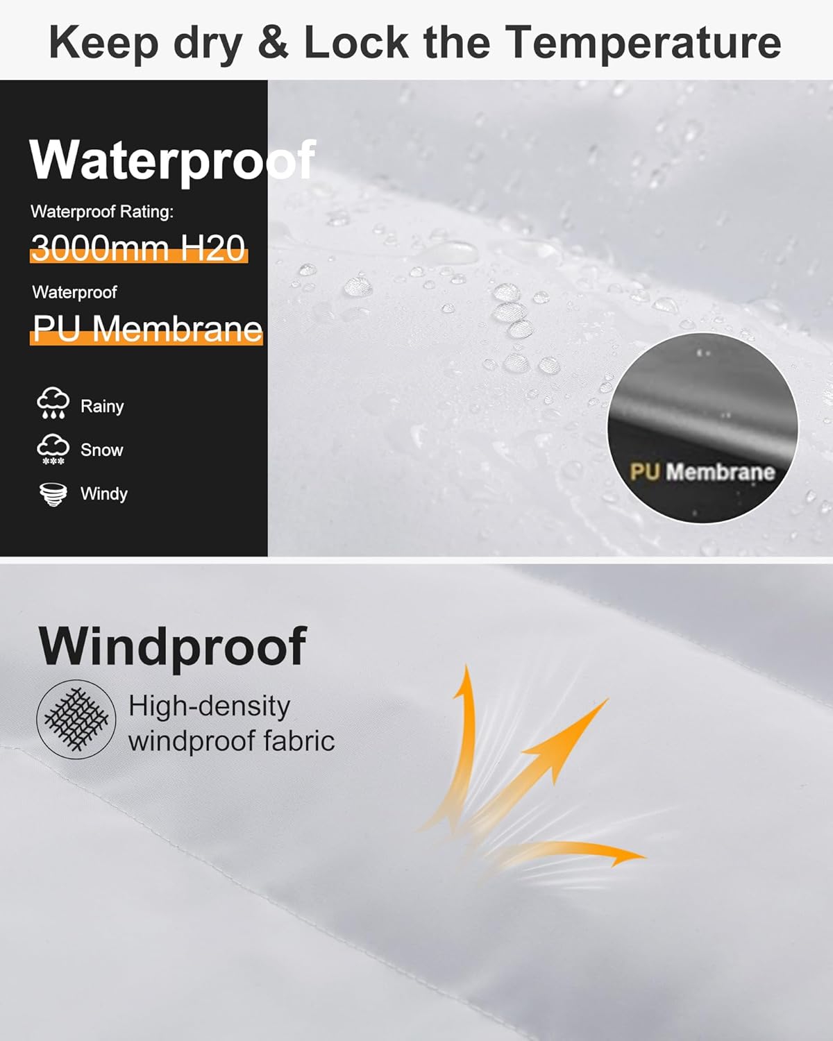 Chrisuno Men's Winter Coat Waterproof Warm Puffer Jacket Quilted Insulated Bubble Jackets with Hood - Image 4