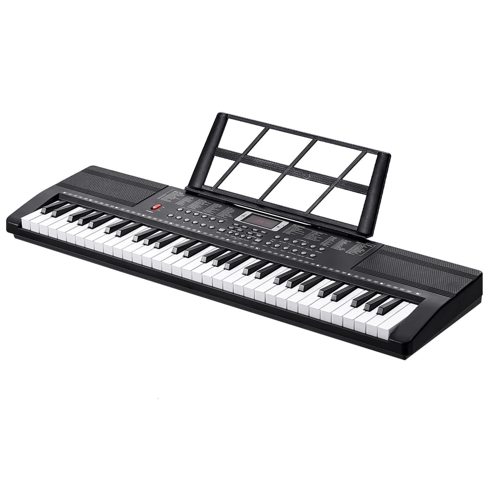 Elektroniczny Instrument Fortepianowy 61 Klawiszowa Klawiatura Cyfrowa Przenośne Pianino Elektryczne 200 Tonów Dla Początkujących