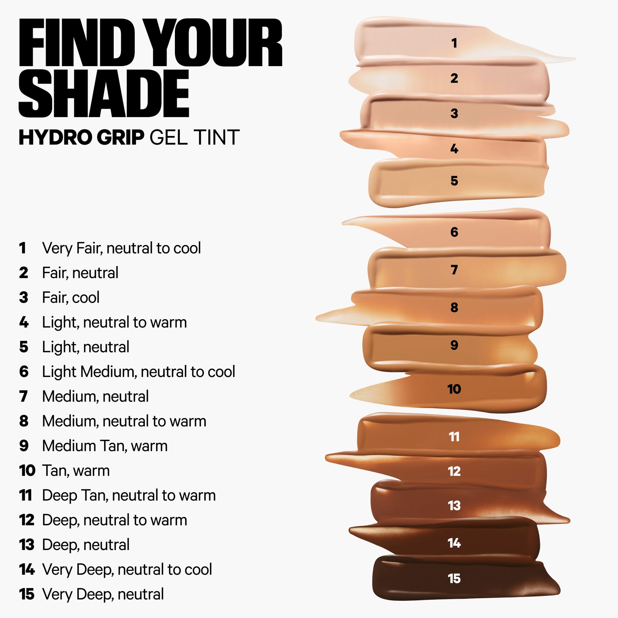 Milk Makeup Hydro Grip Hydrating Gel Skin Tint with Hyaluronic Acid – Buildable Light Coverage for Up to 12 Hours w/Dewy Finish – Non-Comedogenic