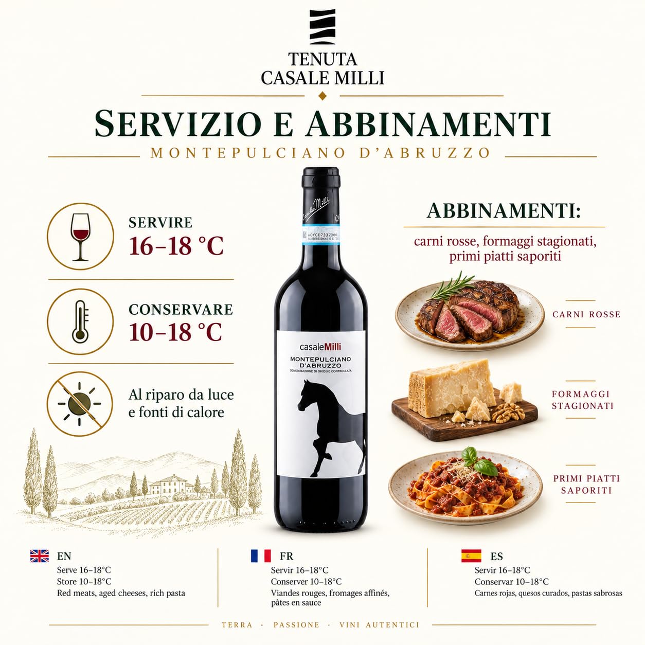 Tenuta Casale Milli Montepulciano d’Abruzzo DOC Natura, 6 bottiglie