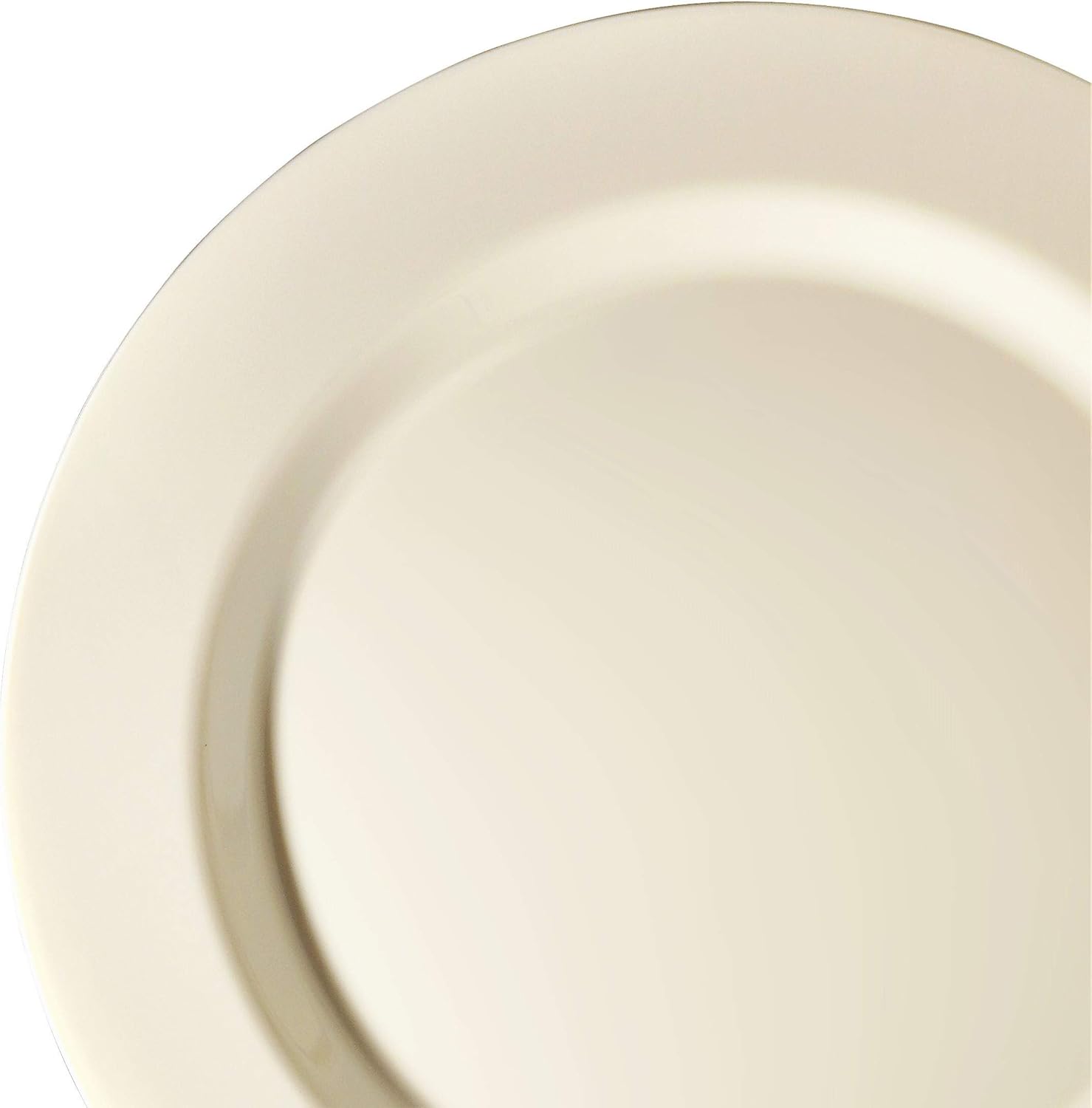 OCCASIONS 300 Pcs Set & 60 Guest Wedding Disposable Plastic Plate & Silverware Combo Set (Plain Ivory, Gold Silverware)