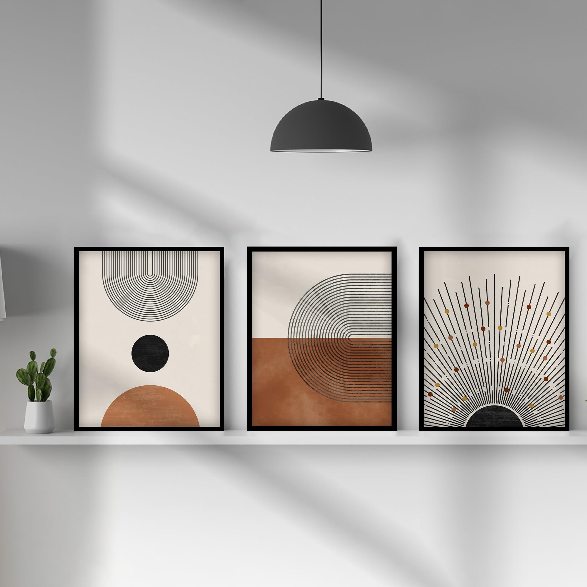 w.o.w.a world of wall art - Modern Geometric Abstract for Living Room Decor(11"x14", UNFRAMED)