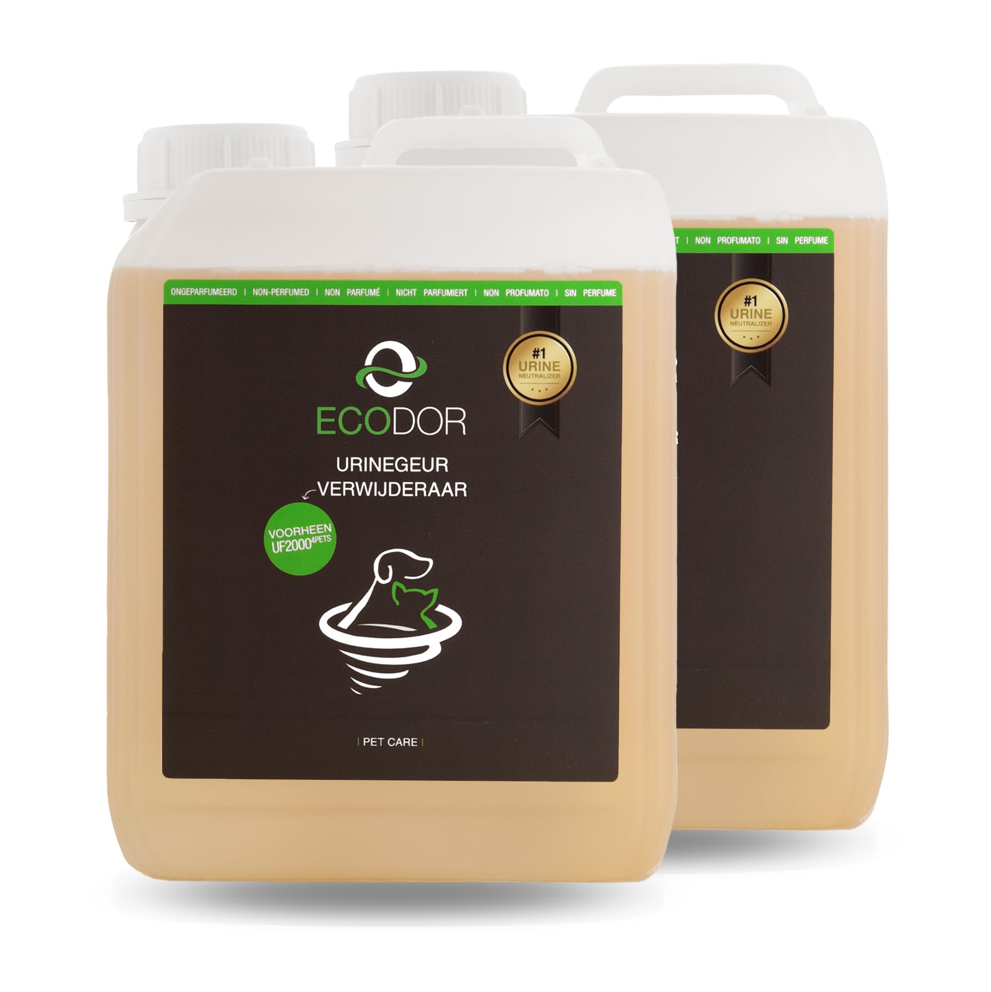 UF2000 Removedor de Olores de Orina 2X 2500ml | Sin Perfume | Biodegradable | Basado en Enzimas Vegetales | Elimina eficazmente los olores de orina de Perros, Gatos y roedores.