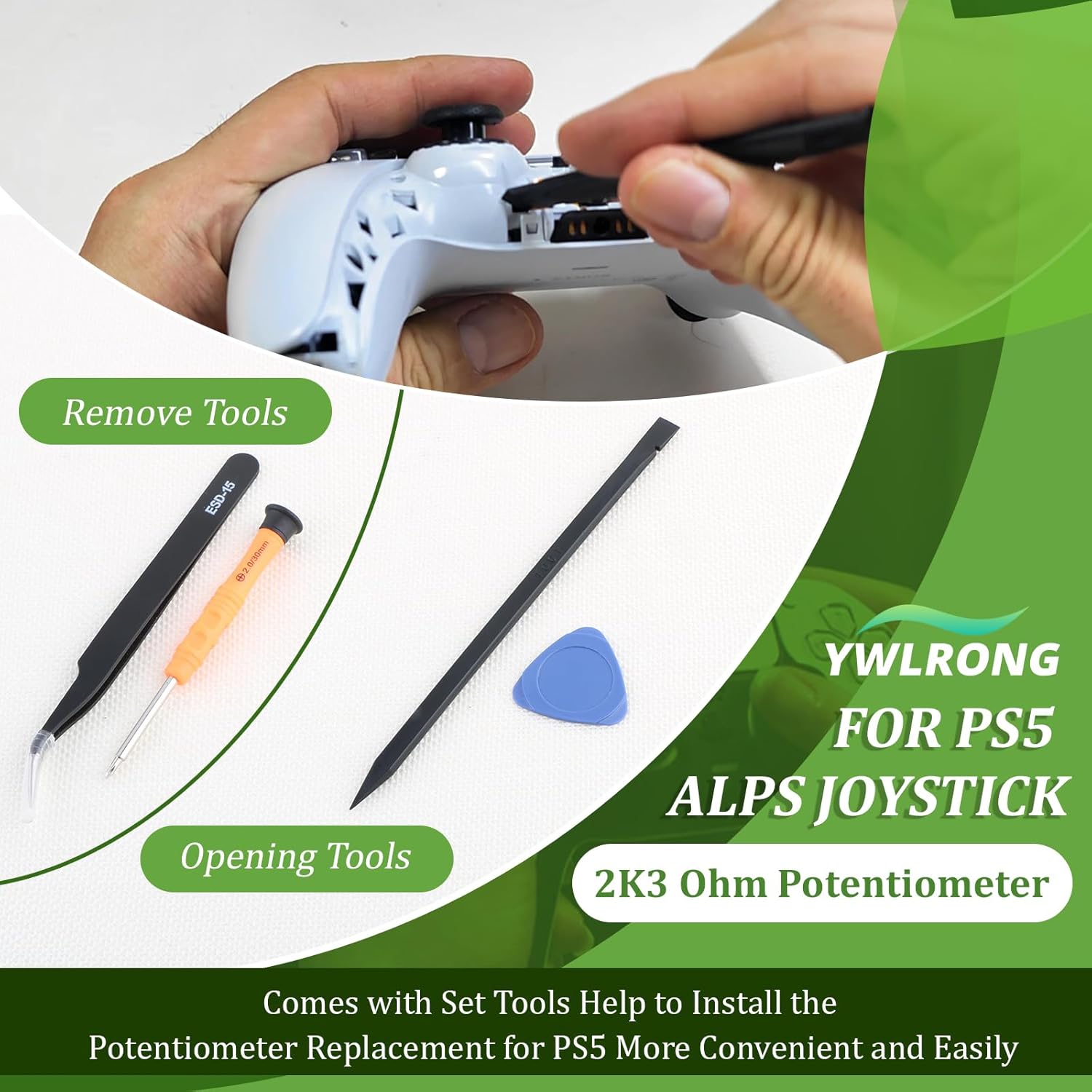 10PCS for PS5 2K3 Ohm Potentiometer Replacement for PlayStation 5 Trim Pot Resistor Thumbstick Module Sensor for ALPS Analog Joystick Accessories Repair Parts(Blue)