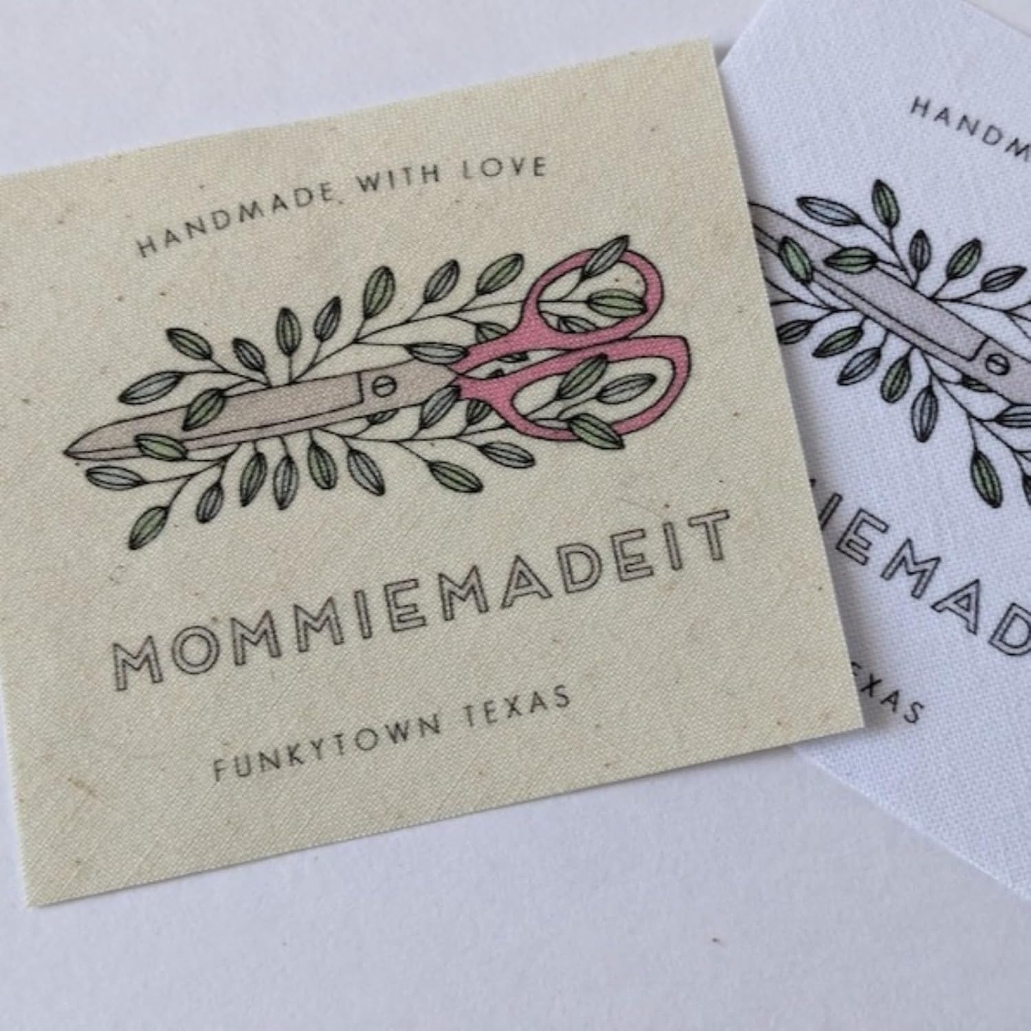 Custom Sewing Labels,Organic Cotton or Frayproof Poly/Cotton,Personalized Quilt Labels (5x5cm/2x2in,20PCS) image 4