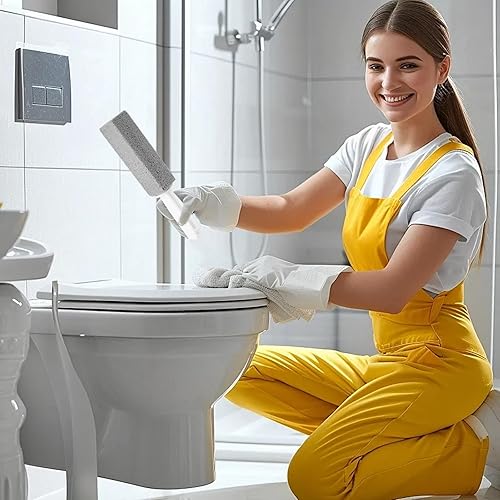 Miniatura 6 de Piedra pómez para inodoro con asa, paquete de 5 limpiadores de piedra pómez para inodoros, inodoros de agua dura, removedor de anillos para limpiar