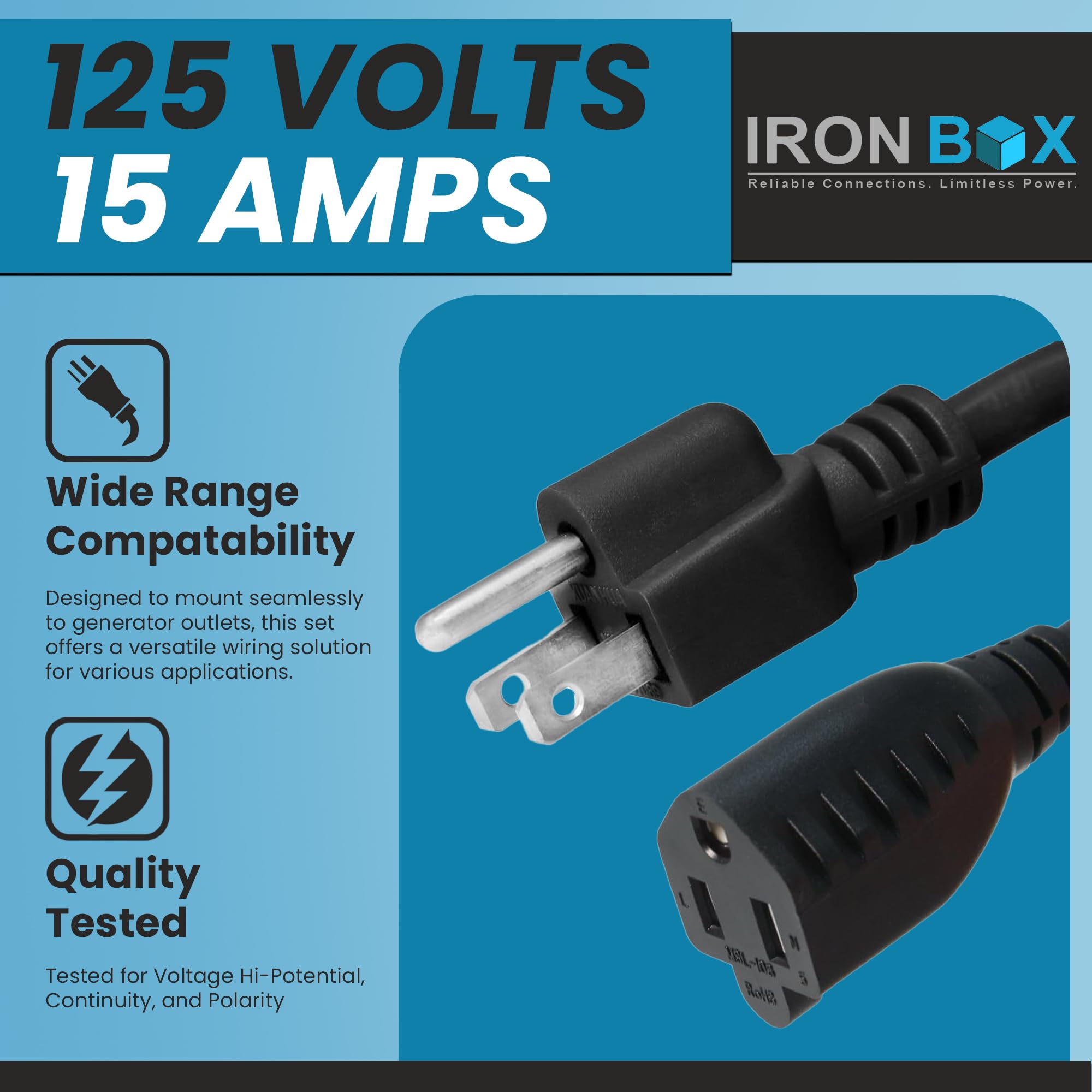 Regleta Maclean, Cable Alargador De 5 Tomas, Con Interruptores, 250VAC – EU