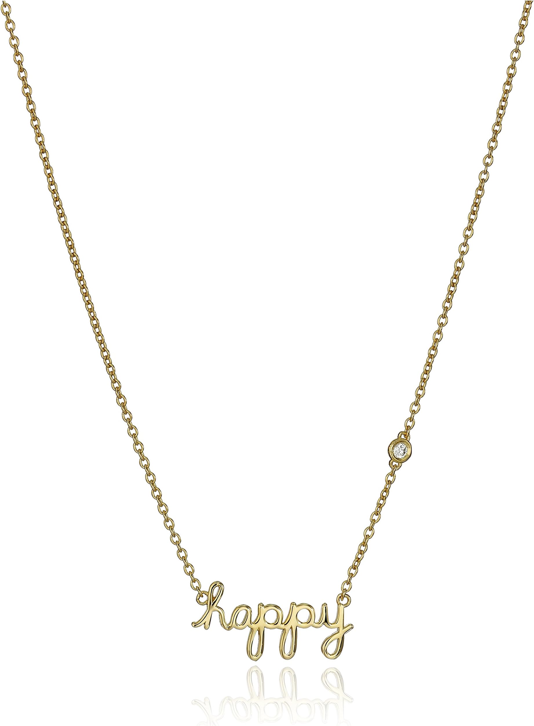 Syd by SE "Happy" Necklace with Diamond Bezel