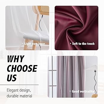 Amazon｜Anytime Home 遮光カーテン シアーレイヤー 無地